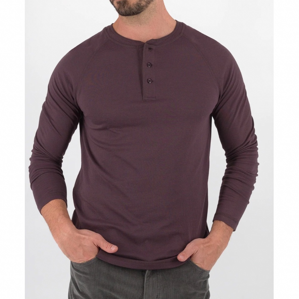 Devil-Dog Dungarees Brown Henley Size XL